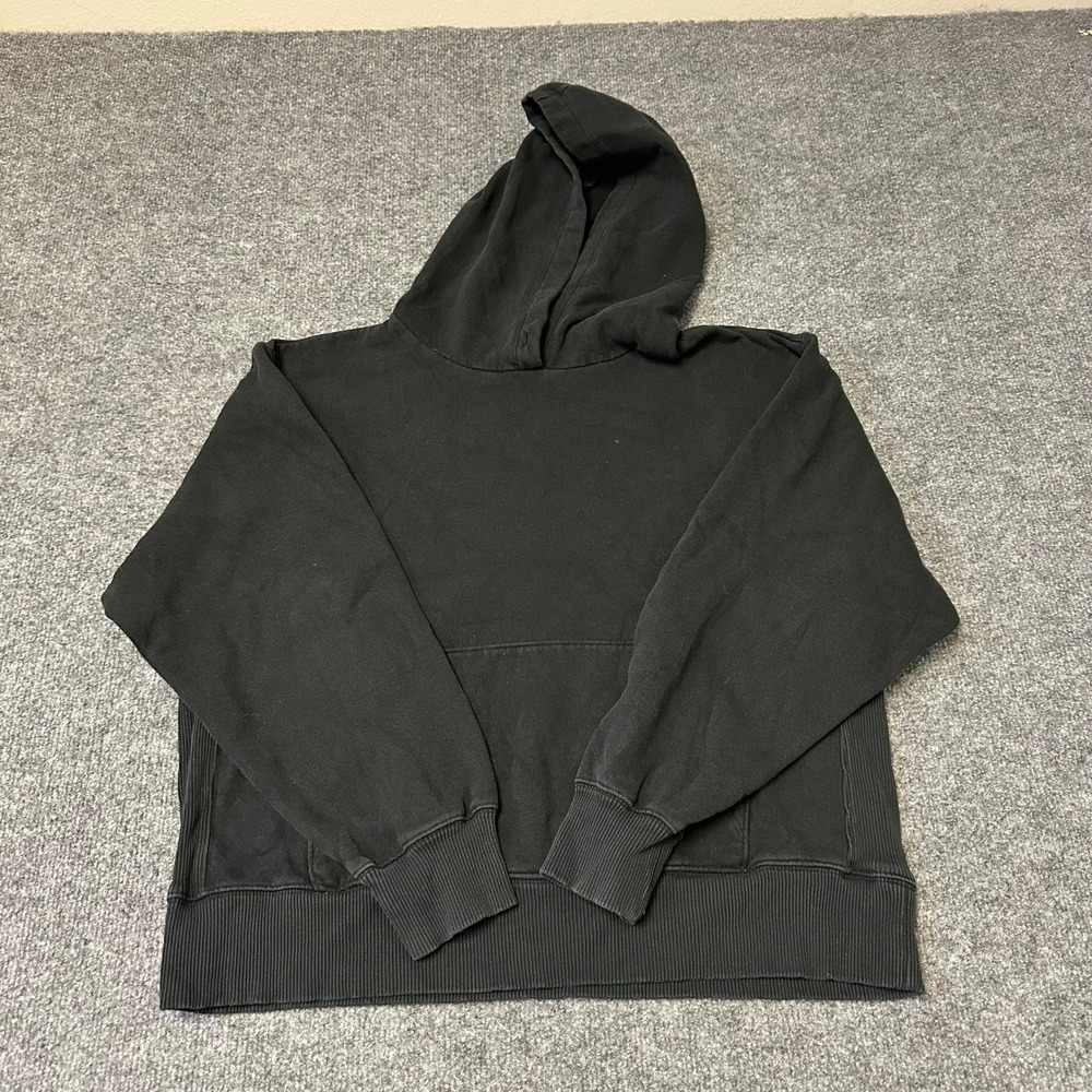 Pink Victoria's Secret Hoodie Womens Size S Black Relaxed Fit Pullover Pocket